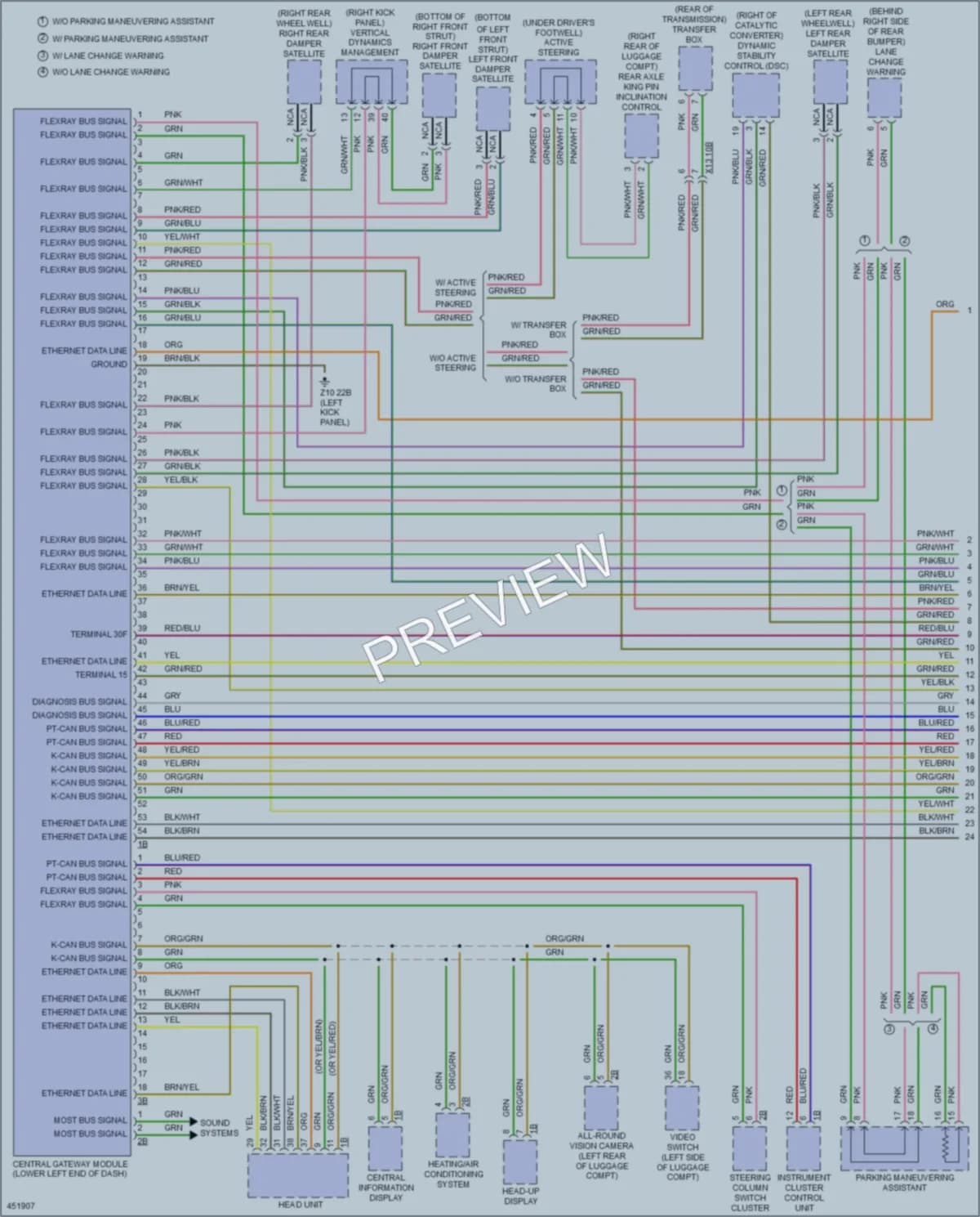2015 BMW ActiveHybrid7 Computer Data Lines wiring diagram preview