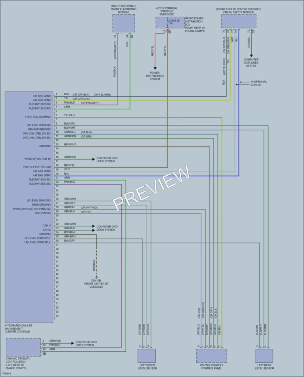 2015 BMW M235i Electronic Suspension wiring diagram preview