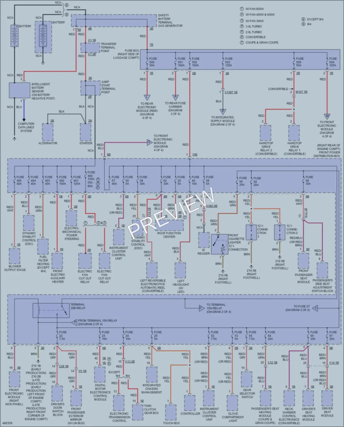 2015 BMW M4 Power Distribution wiring diagram preview
