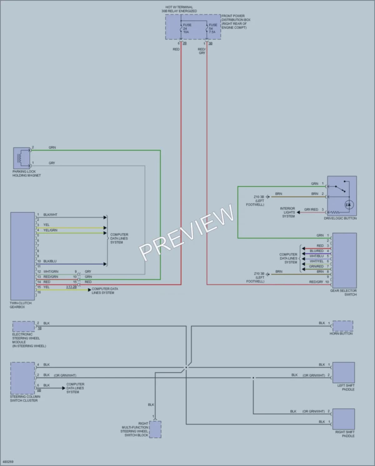 2015 BMW M4 Transmission wiring diagram preview