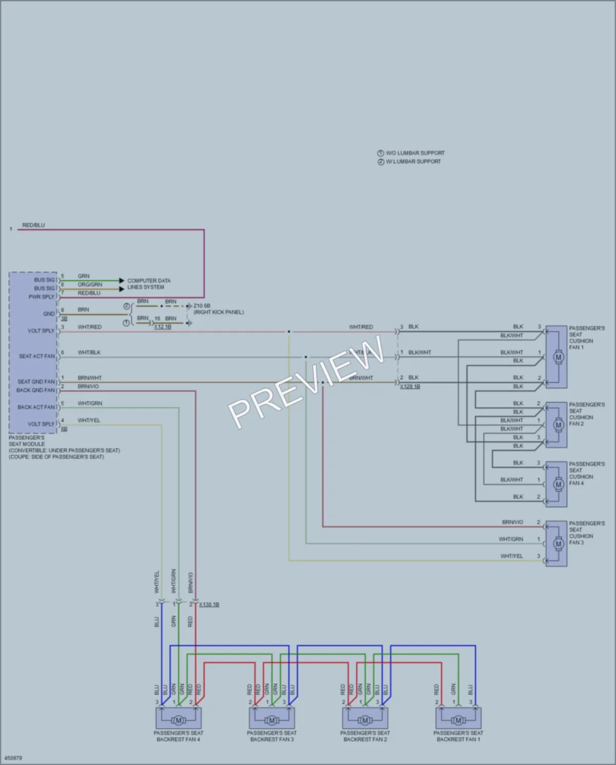 2015 BMW M6GranCoupe Power Seats wiring diagram preview