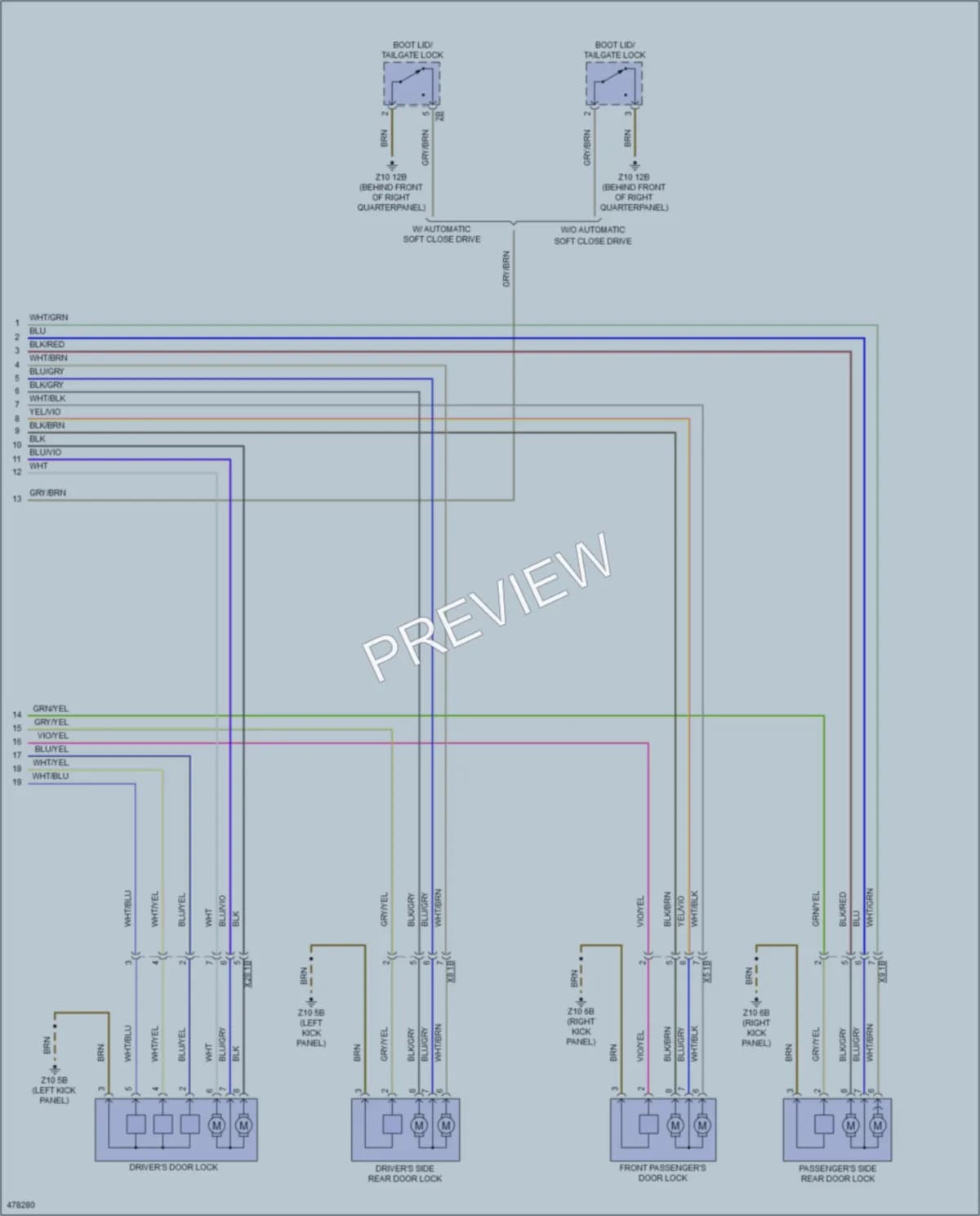 2015 BMW X3 Anti Theft wiring diagram preview