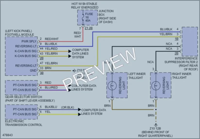 2015 BMW X3 Exterior Lights wiring diagram preview
