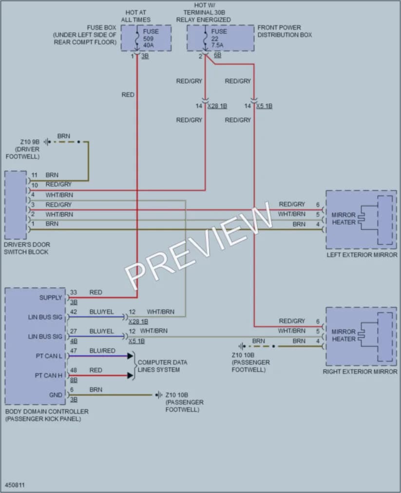 2015 BMW X5 Defoggers wiring diagram preview