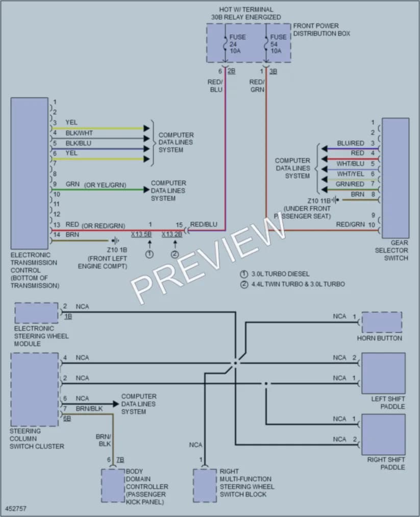 2015 BMW X5 Transmission wiring diagram preview