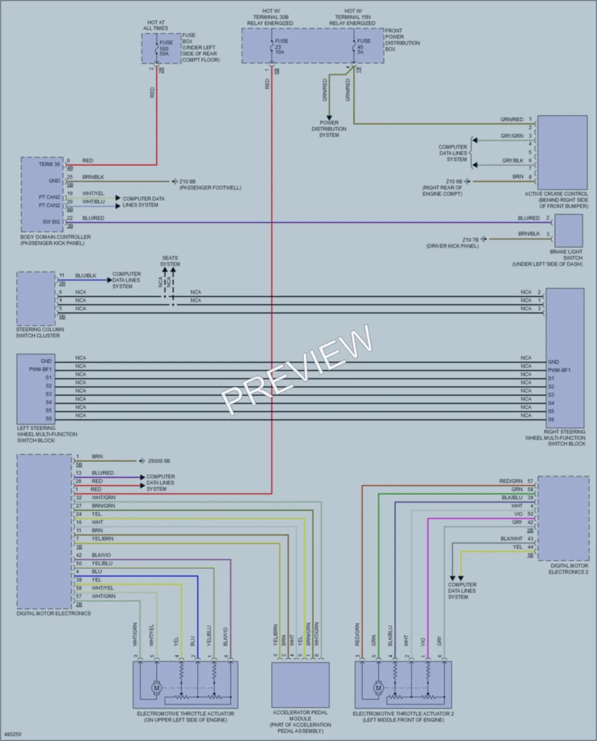 2015 BMW X5M Cruise Control wiring diagram preview