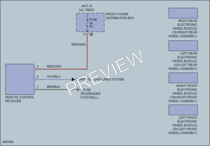 2015 BMW X5M Warning Systems wiring diagram preview
