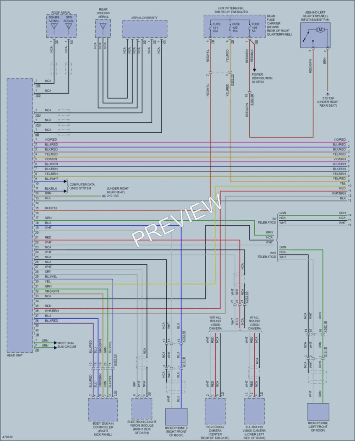 2015 BMW X6 Radio wiring diagram preview