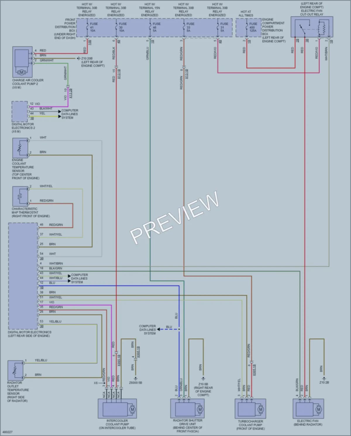 2015 BMW X6M Cooling Fan wiring diagram preview