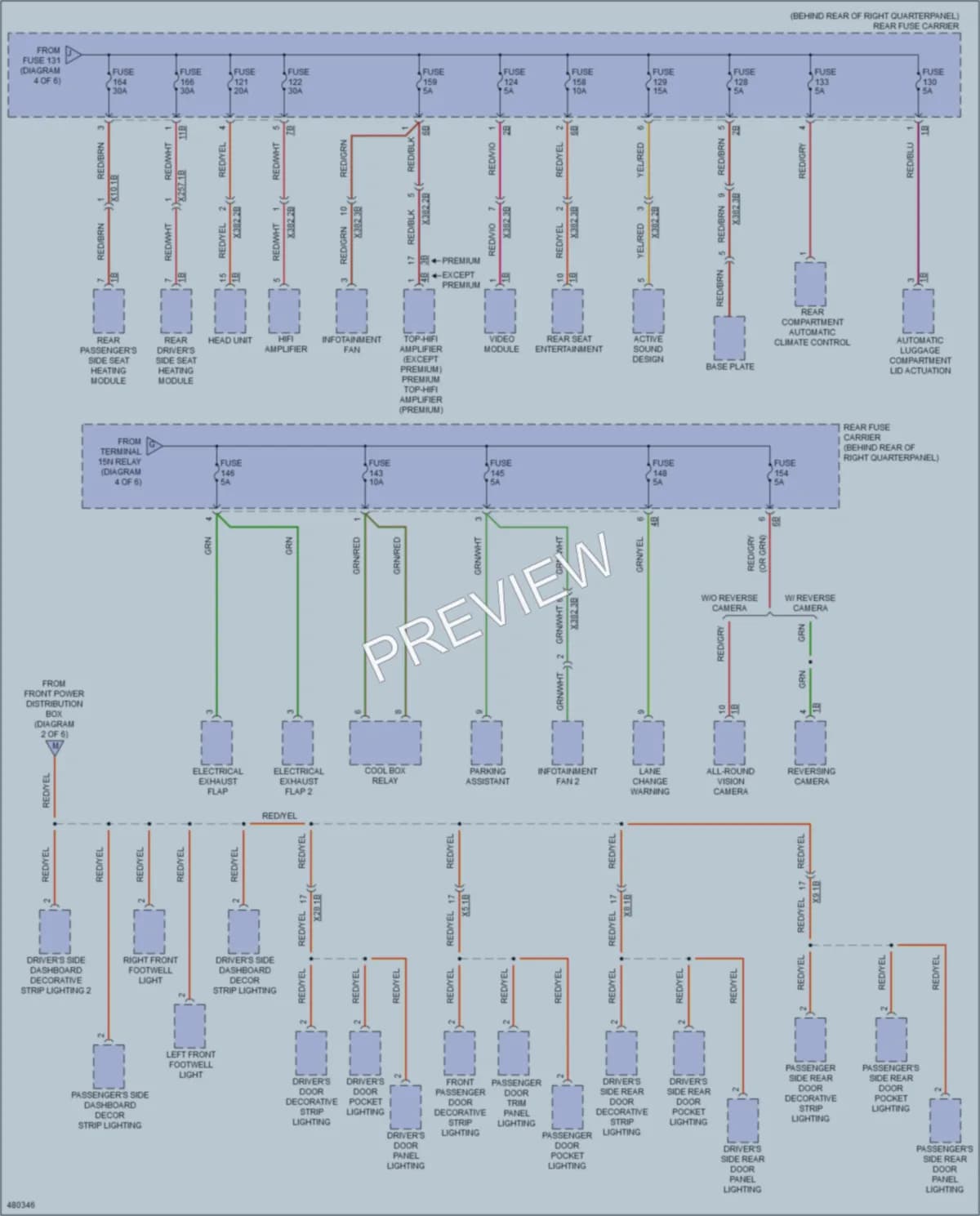 2015 BMW X6M Power Distribution wiring diagram preview
