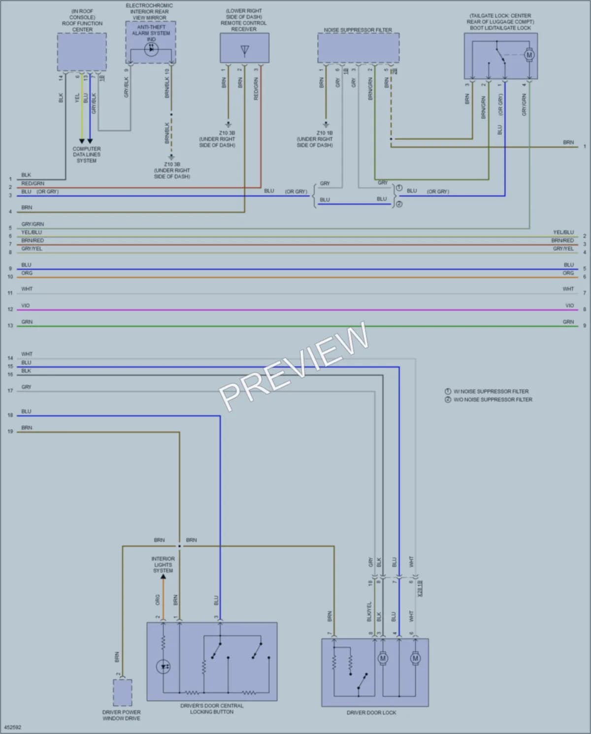 2015 BMW i3 Anti Theft wiring diagram preview