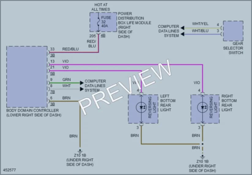 2015 BMW i3 Exterior Lights wiring diagram preview