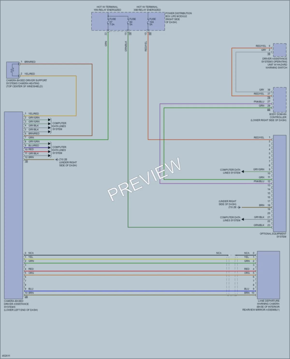 2015 BMW i3 Navigation wiring diagram preview