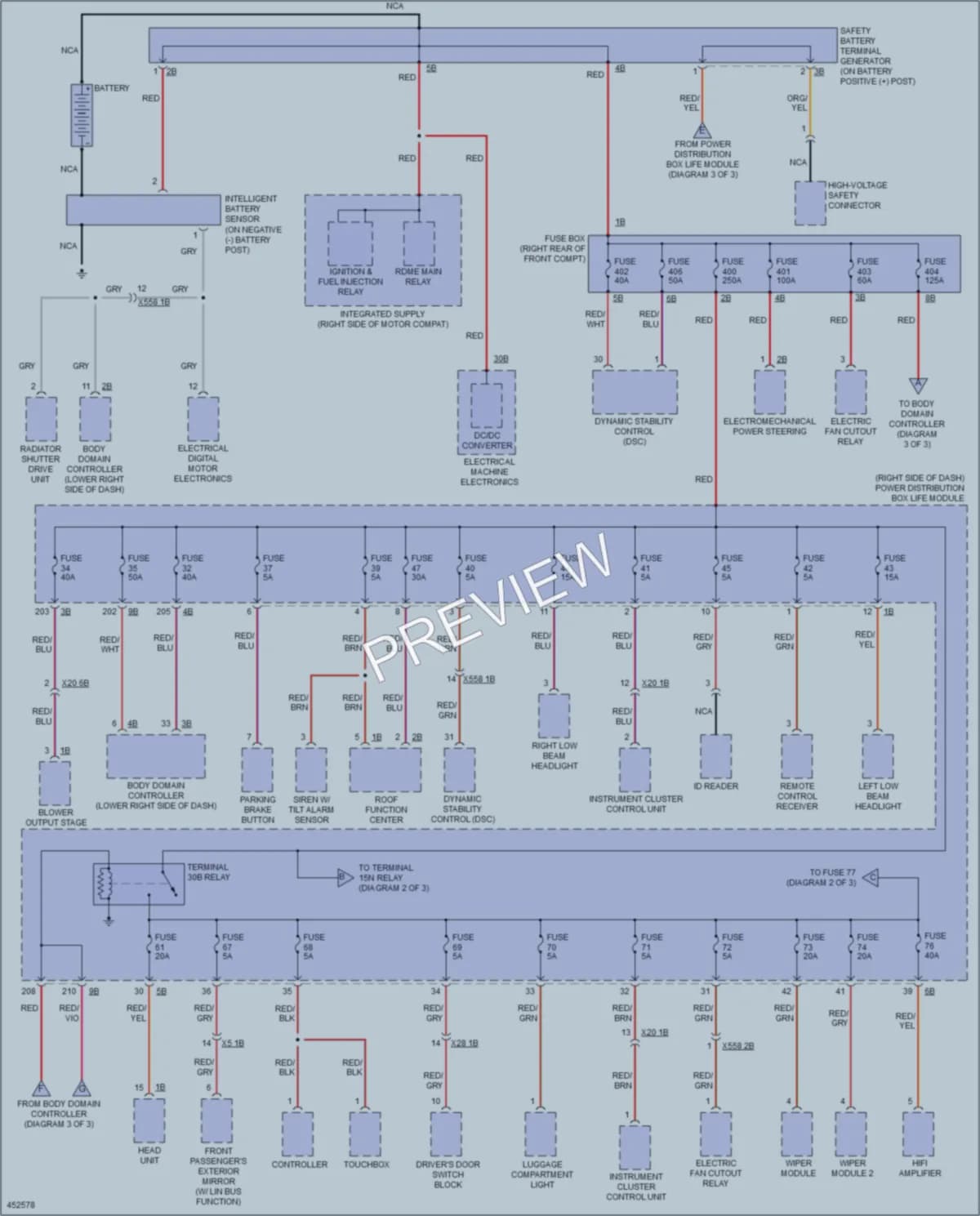 2015 BMW i3 Power Distribution wiring diagram preview