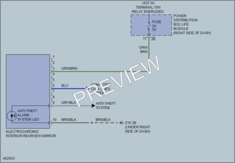 2015 BMW i3 Power Mirrors wiring diagram preview