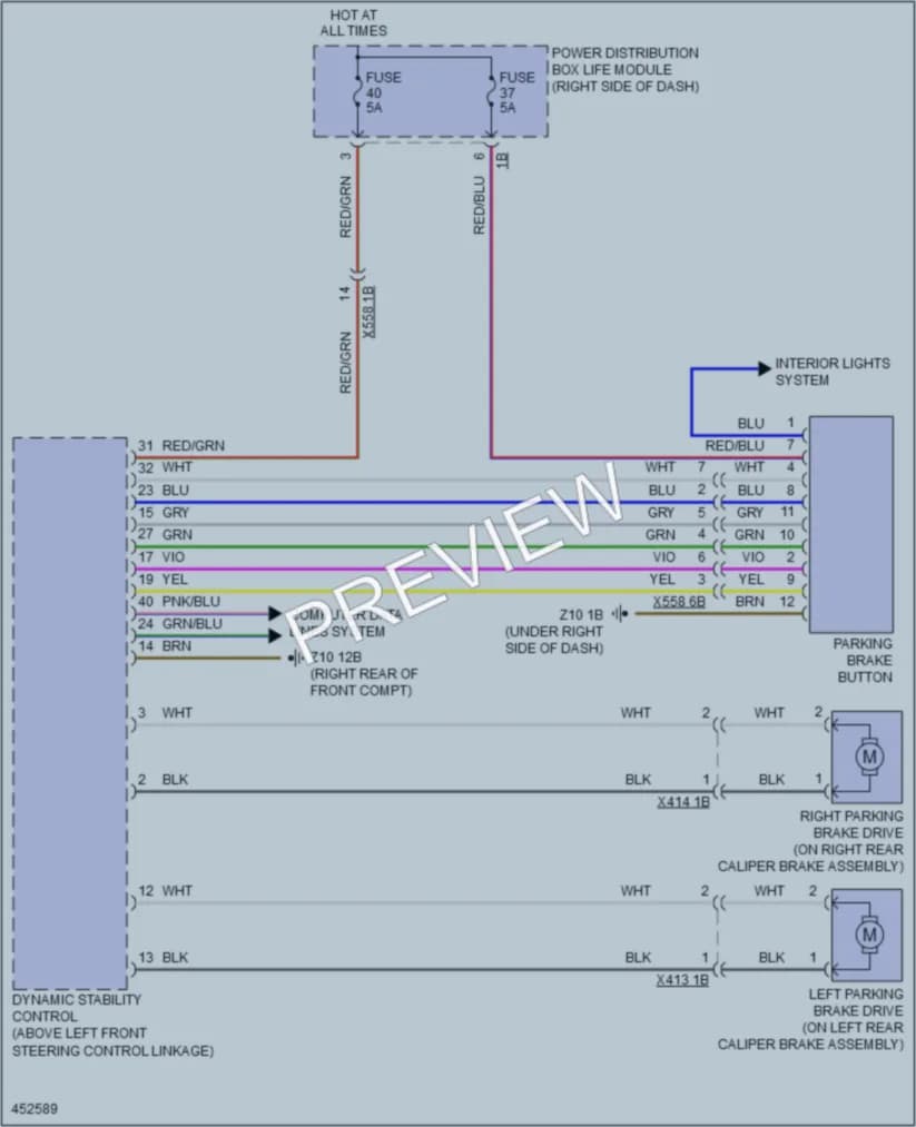 2015 BMW i3 Shift Interlock wiring diagram preview