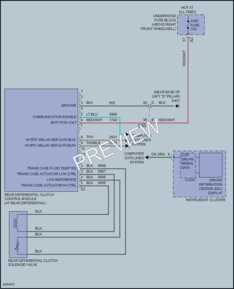 2015 Buick Enclave Transmission wiring diagram preview