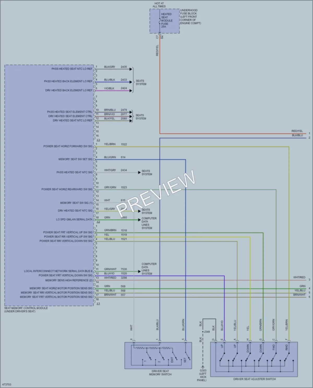 2015 Buick Encore Memory Systems wiring diagram preview