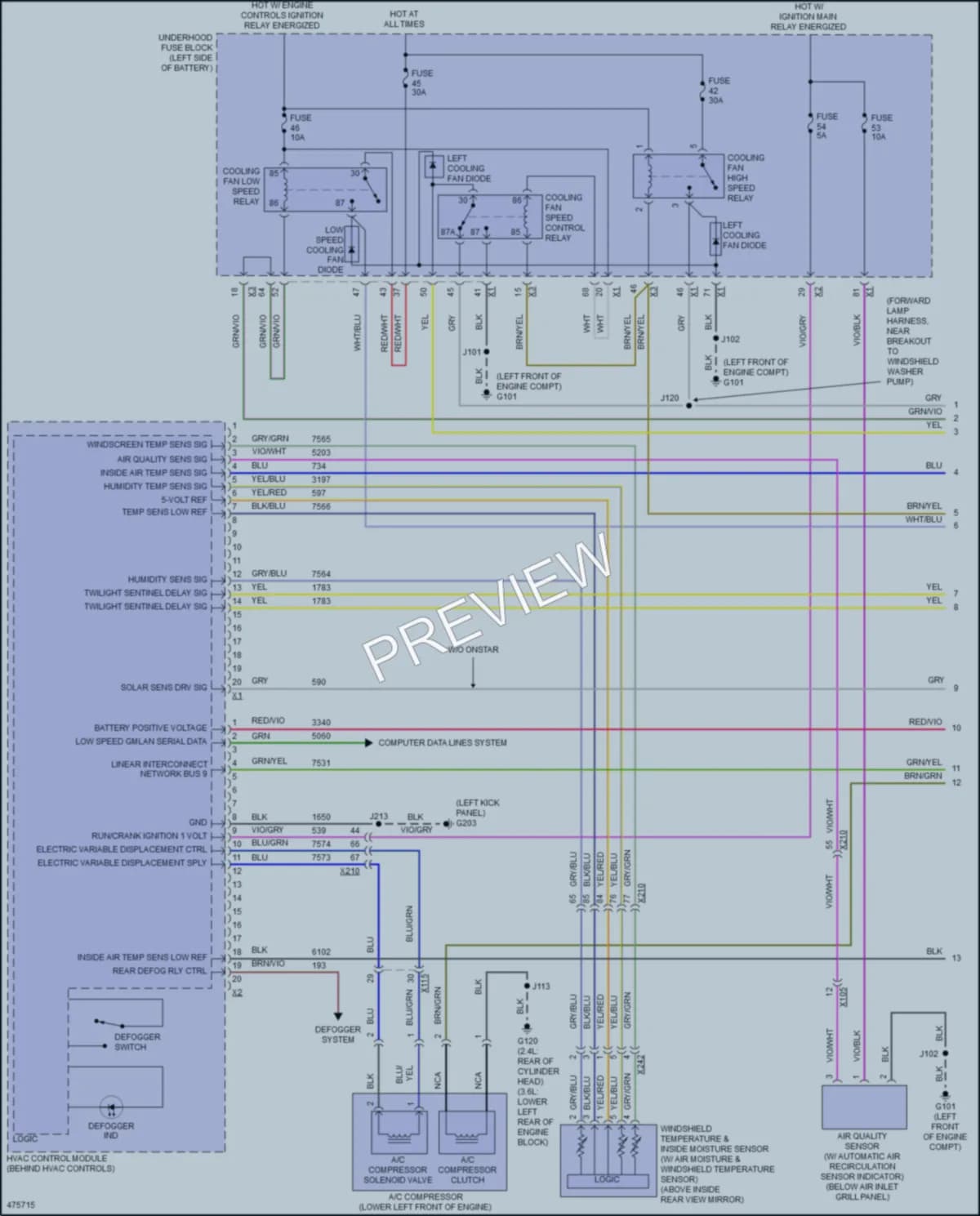 2015 Buick LaCrosse Air Conditioning wiring diagram preview