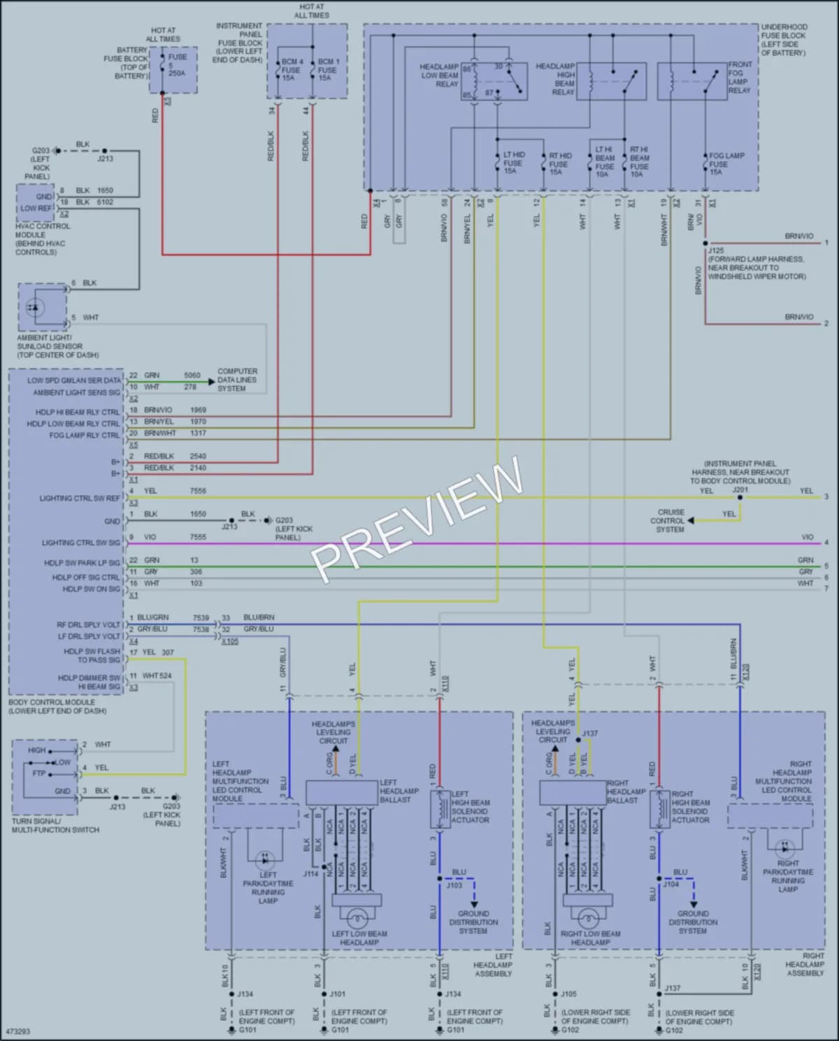 2015 Buick LaCrosse Headlights wiring diagram preview