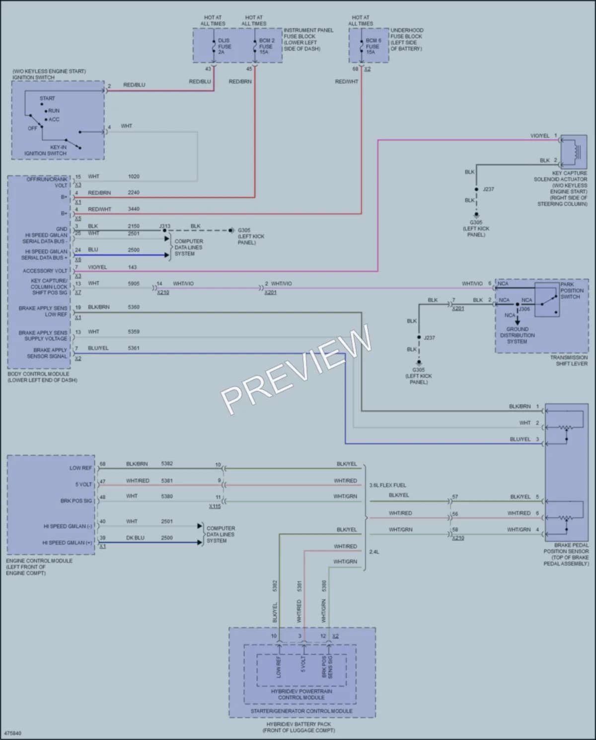 2015 Buick LaCrosse Shift Interlock wiring diagram preview