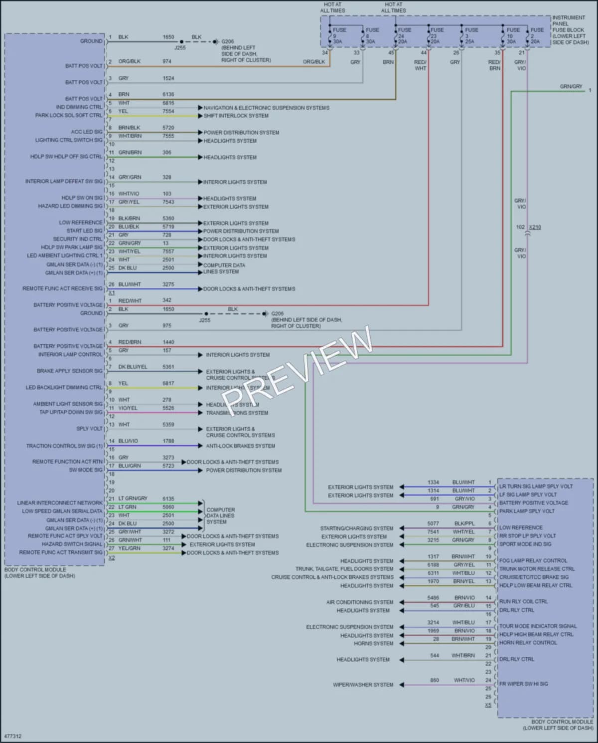 2015 Buick Regal Body Control Modules wiring diagram preview