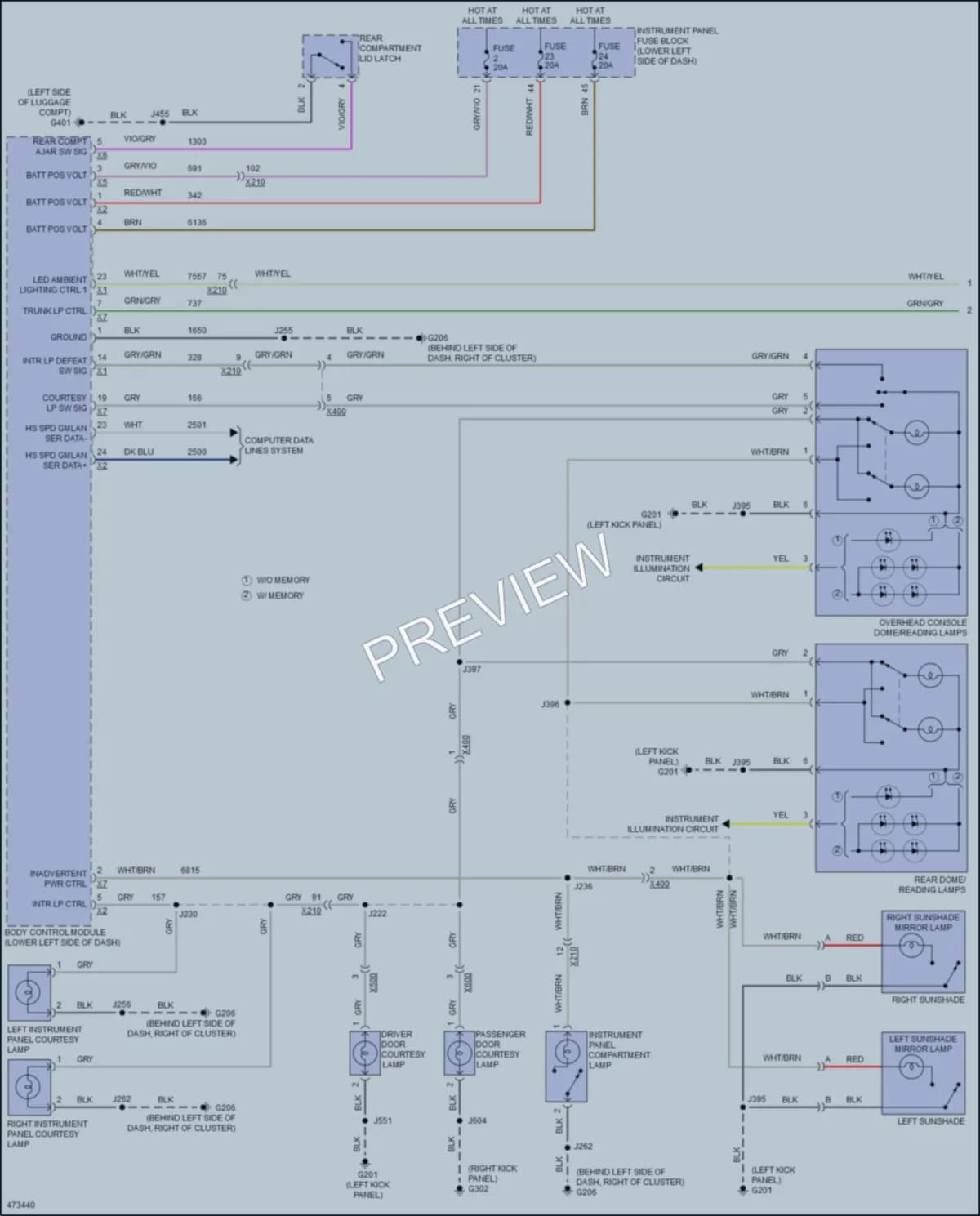2015 Buick Regal Interior Lights wiring diagram preview