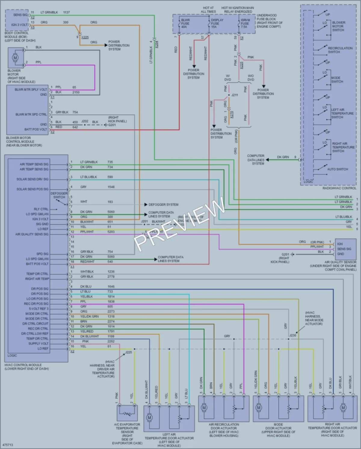 2015 Cadillac CTSV Air Conditioning wiring diagram preview