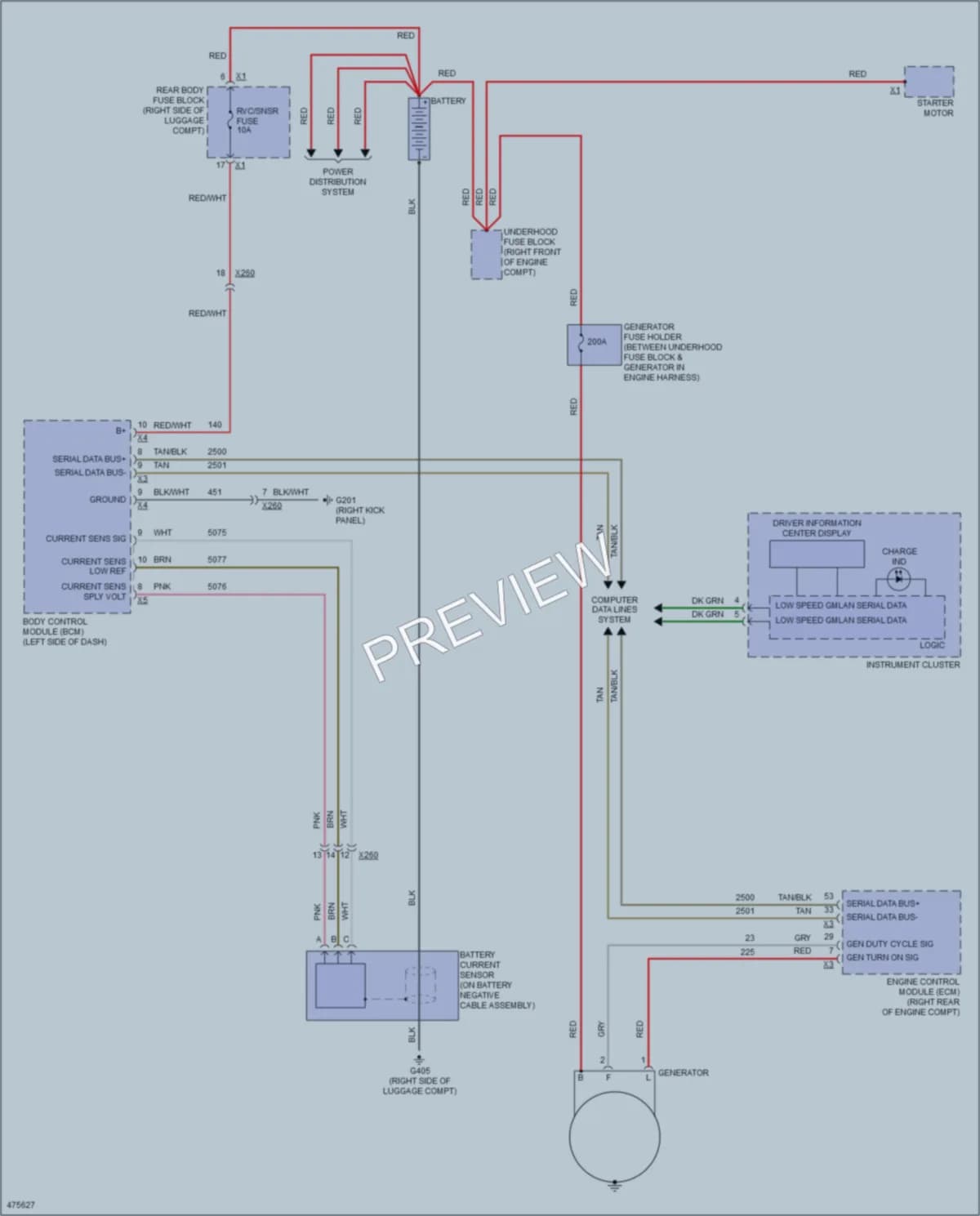2015 Cadillac CTSV Starting Charging wiring diagram preview
