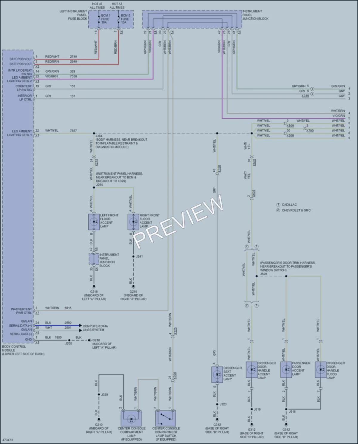 2015 Cadillac Escalade Interior Lights wiring diagram preview