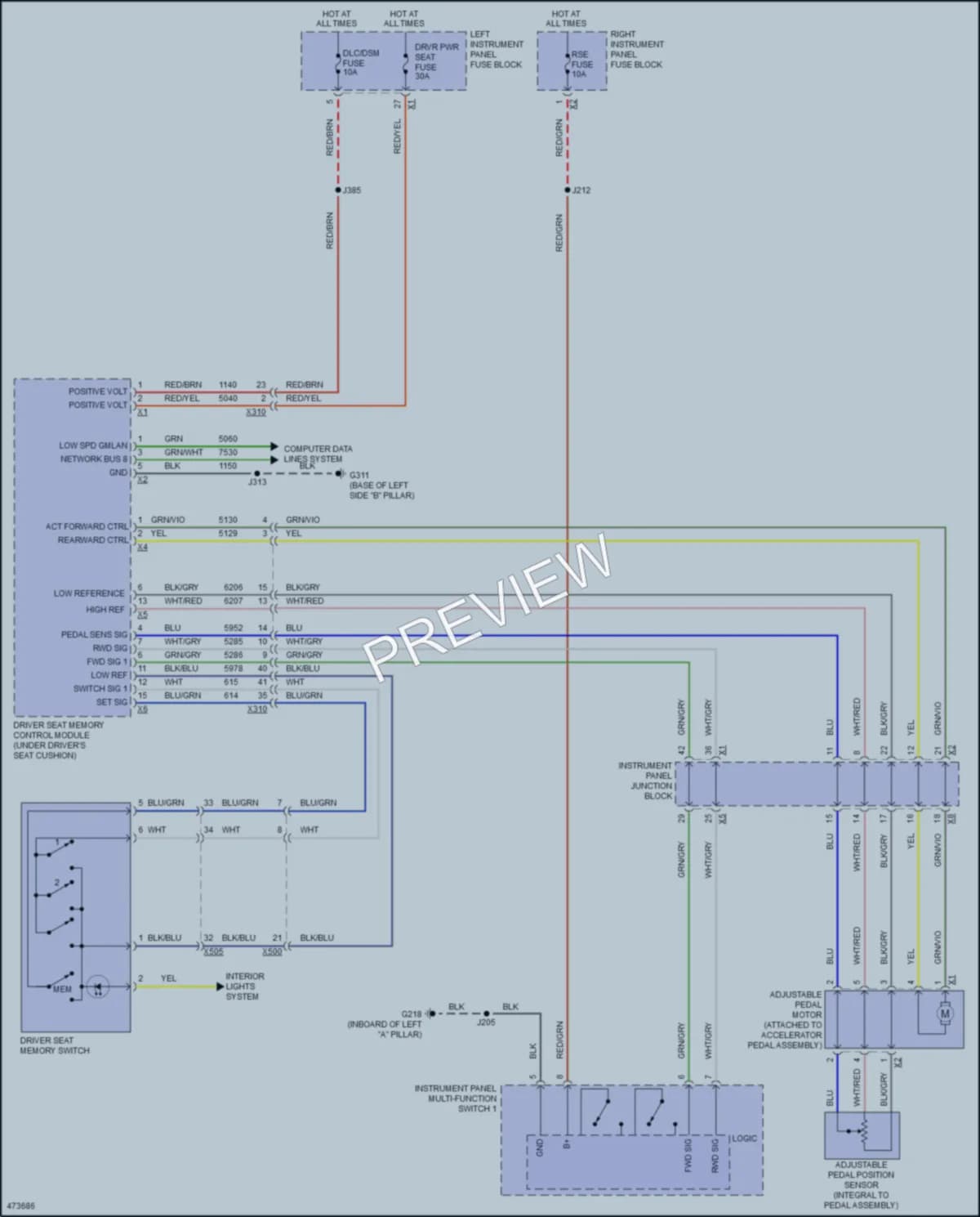 2015 Cadillac EscaladeESV Memory Systems wiring diagram preview