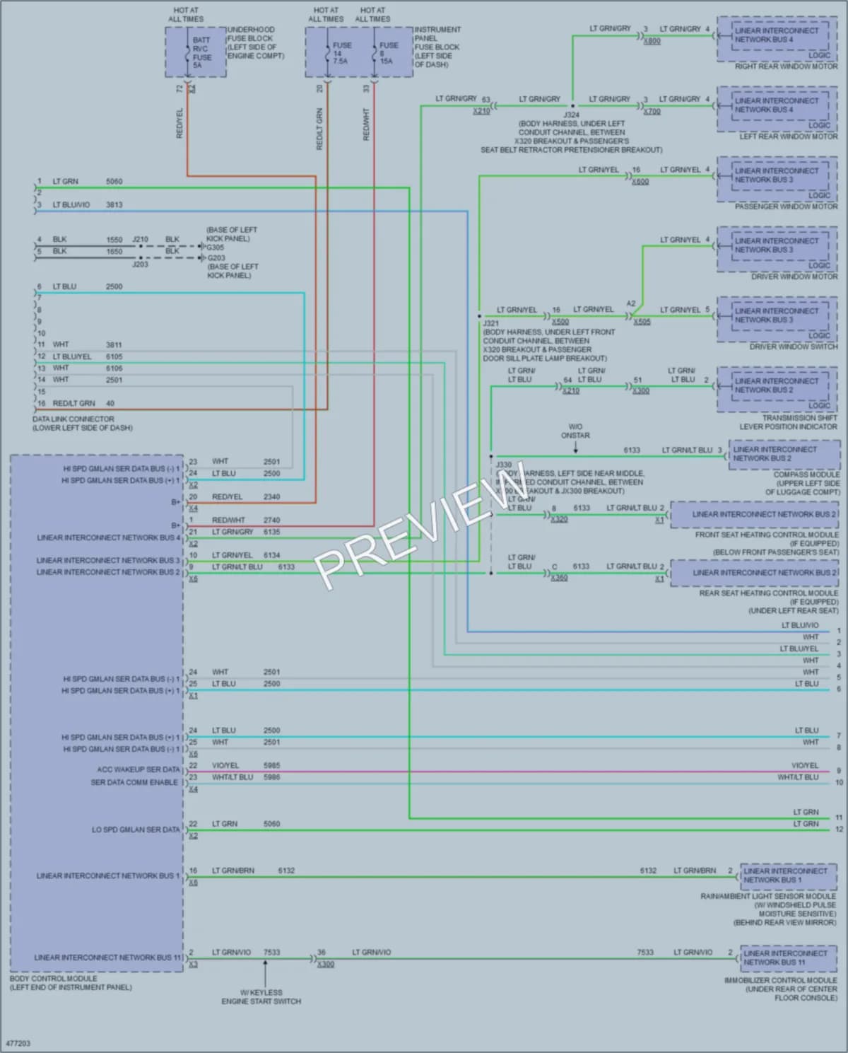 2015 Cadillac XTS Computer Data Lines wiring diagram preview