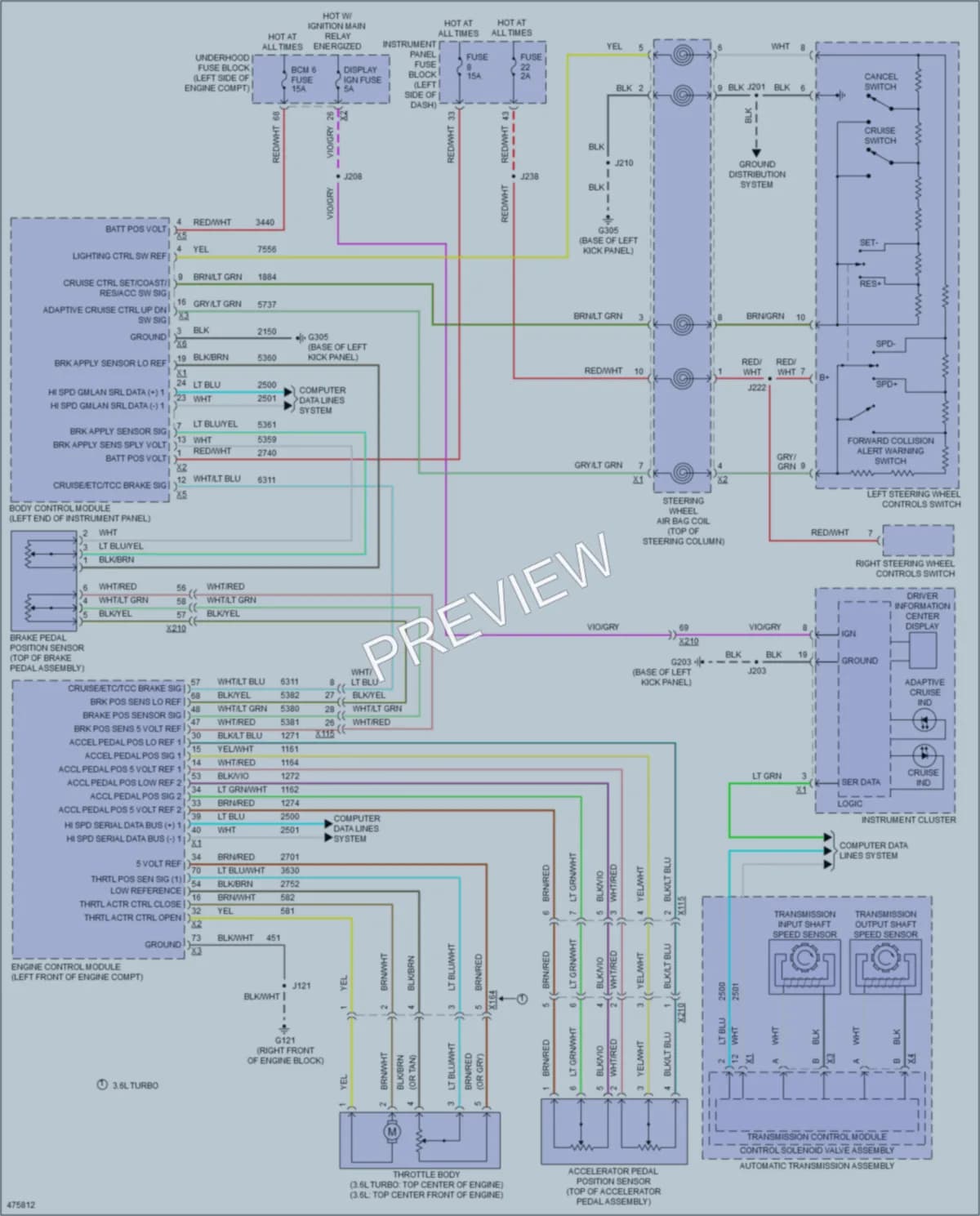 2015 Cadillac XTS Cruise Control wiring diagram preview