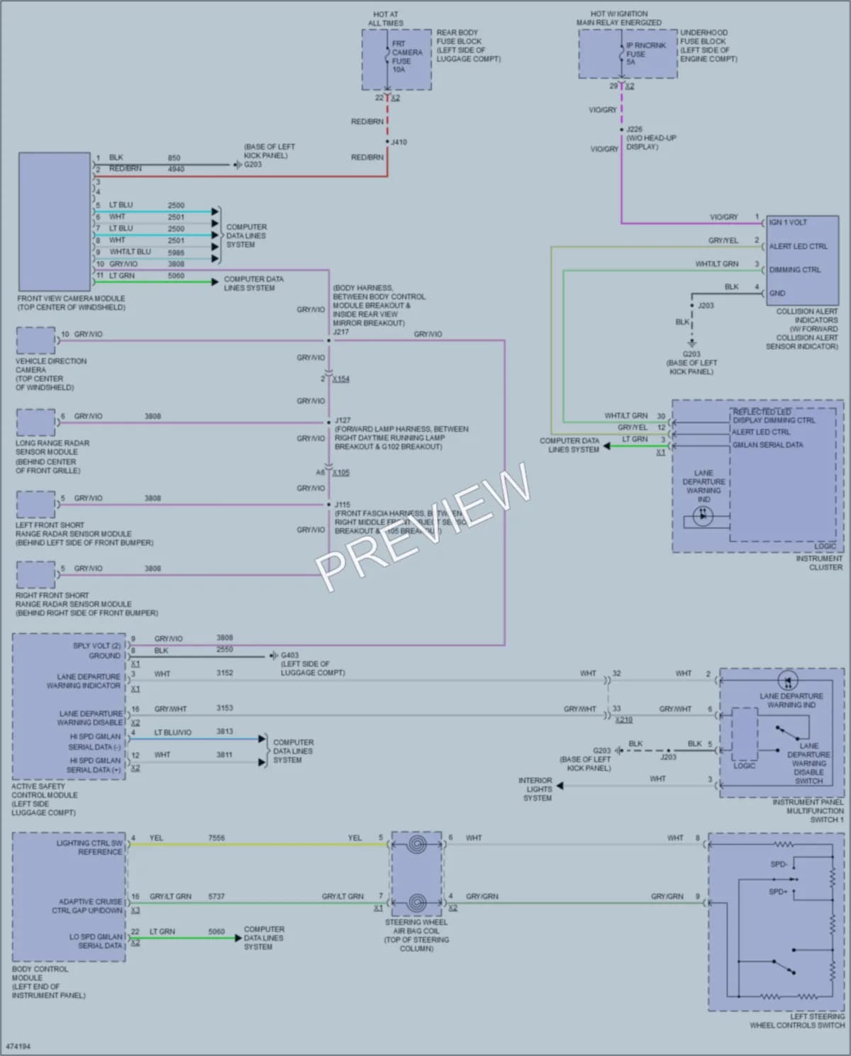 2015 Cadillac XTS Navigation wiring diagram preview
