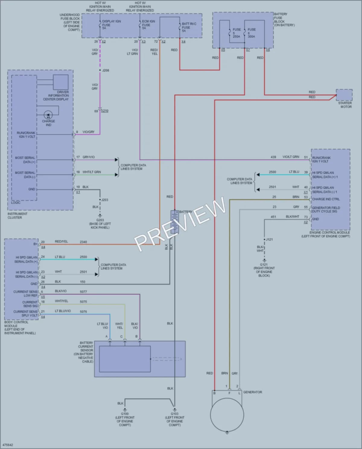 2015 Cadillac XTS Starting Charging wiring diagram preview