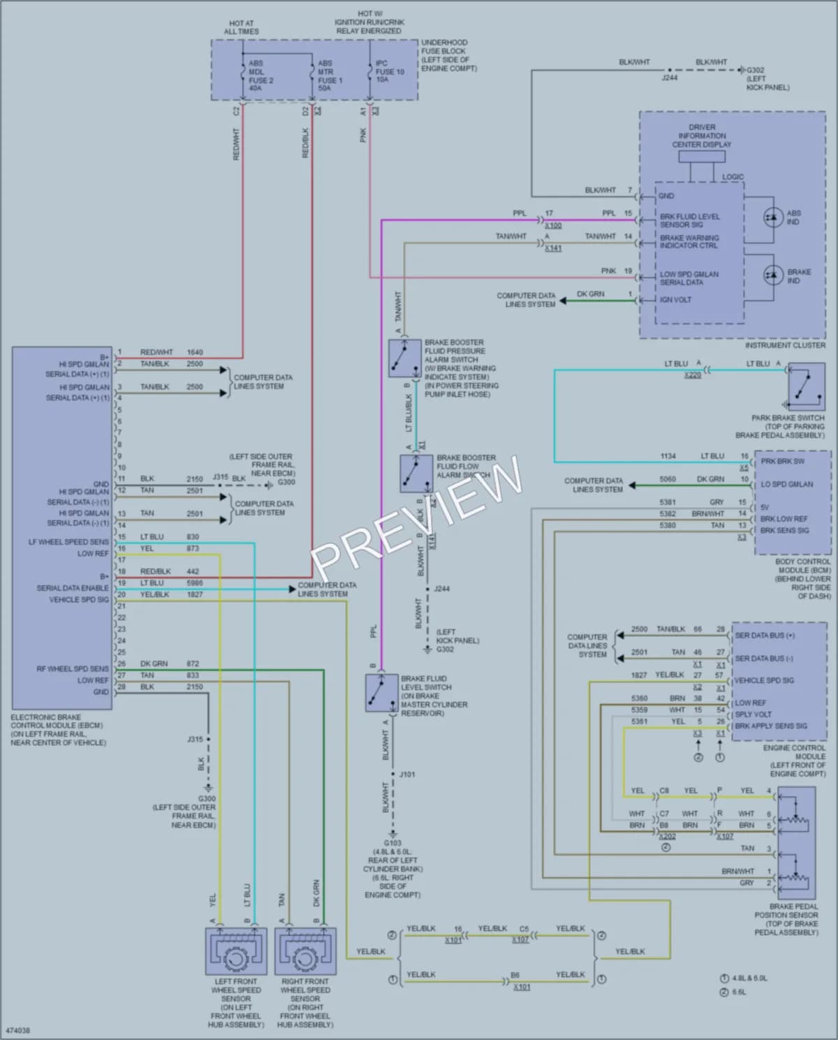 2015 Chevrolet 2500Express Anti Lock Brakes wiring diagram preview