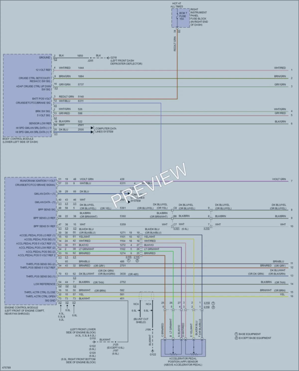 2015 Chevrolet 2500HDSilverado Cruise Control wiring diagram preview