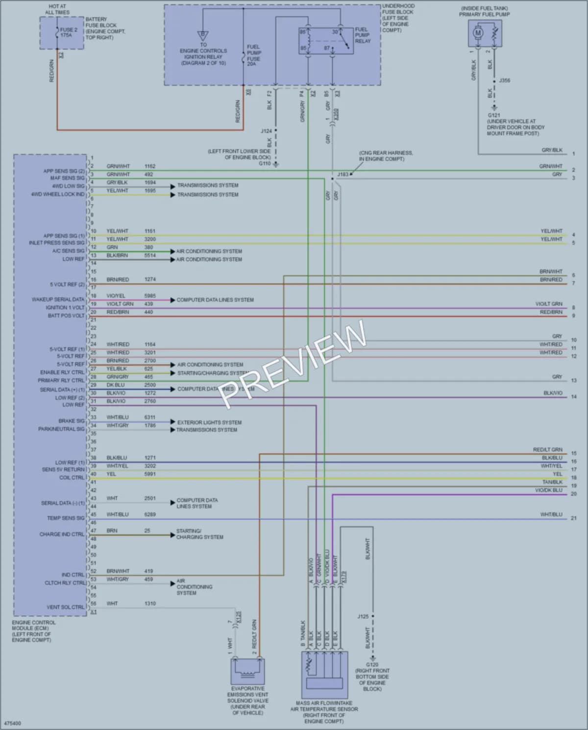 2015 Chevrolet 2500HDSilverado Engine Performance wiring diagram preview