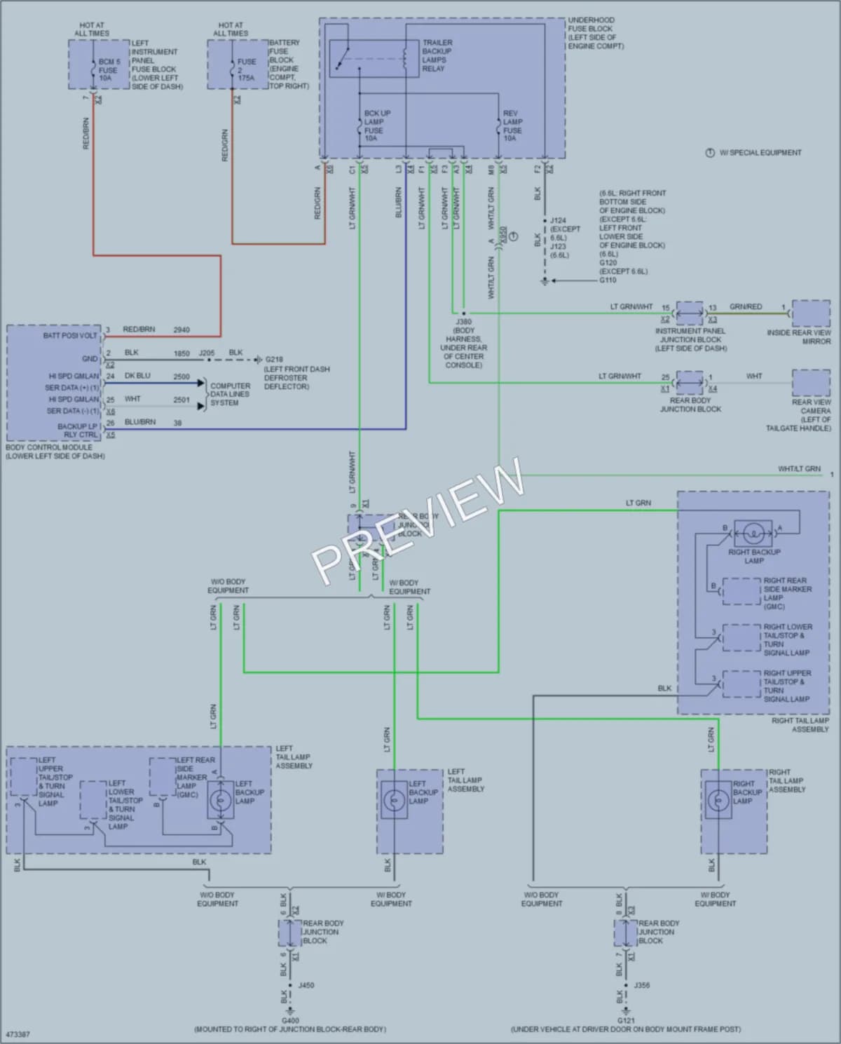 2015 Chevrolet 2500HDSilverado Exterior Lights wiring diagram preview