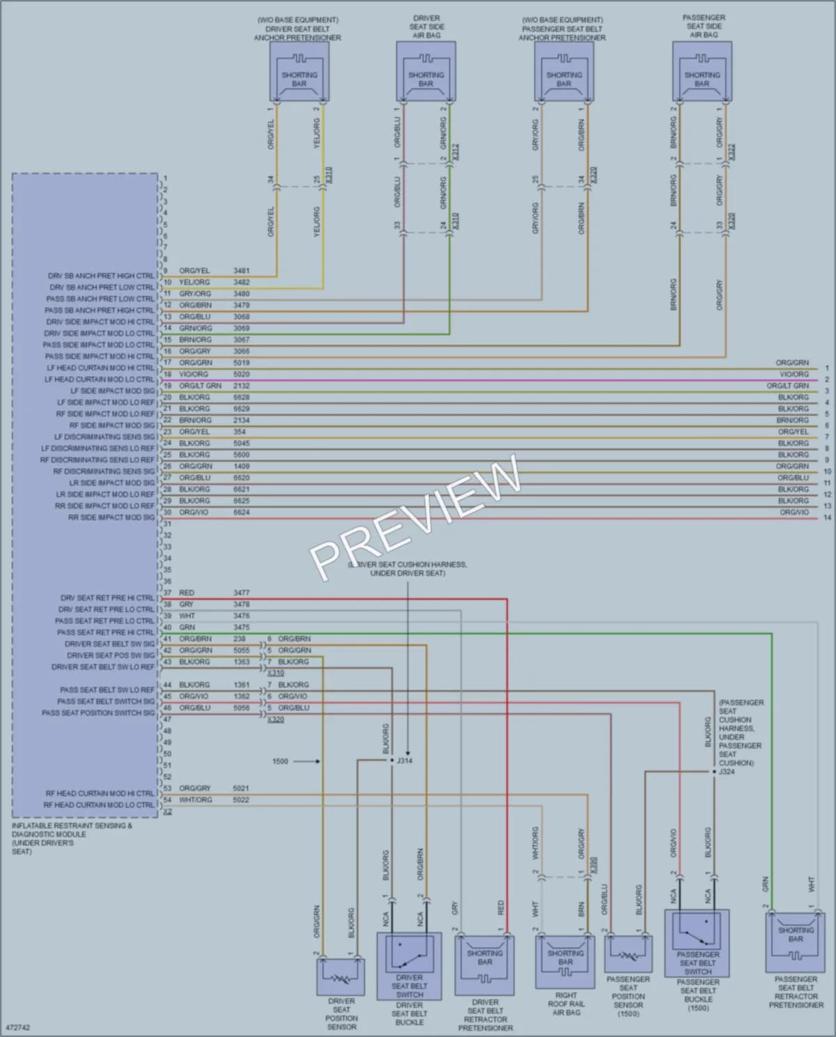 2015 Chevrolet 2500HDSilverado Supplemental Restraints wiring diagram preview
