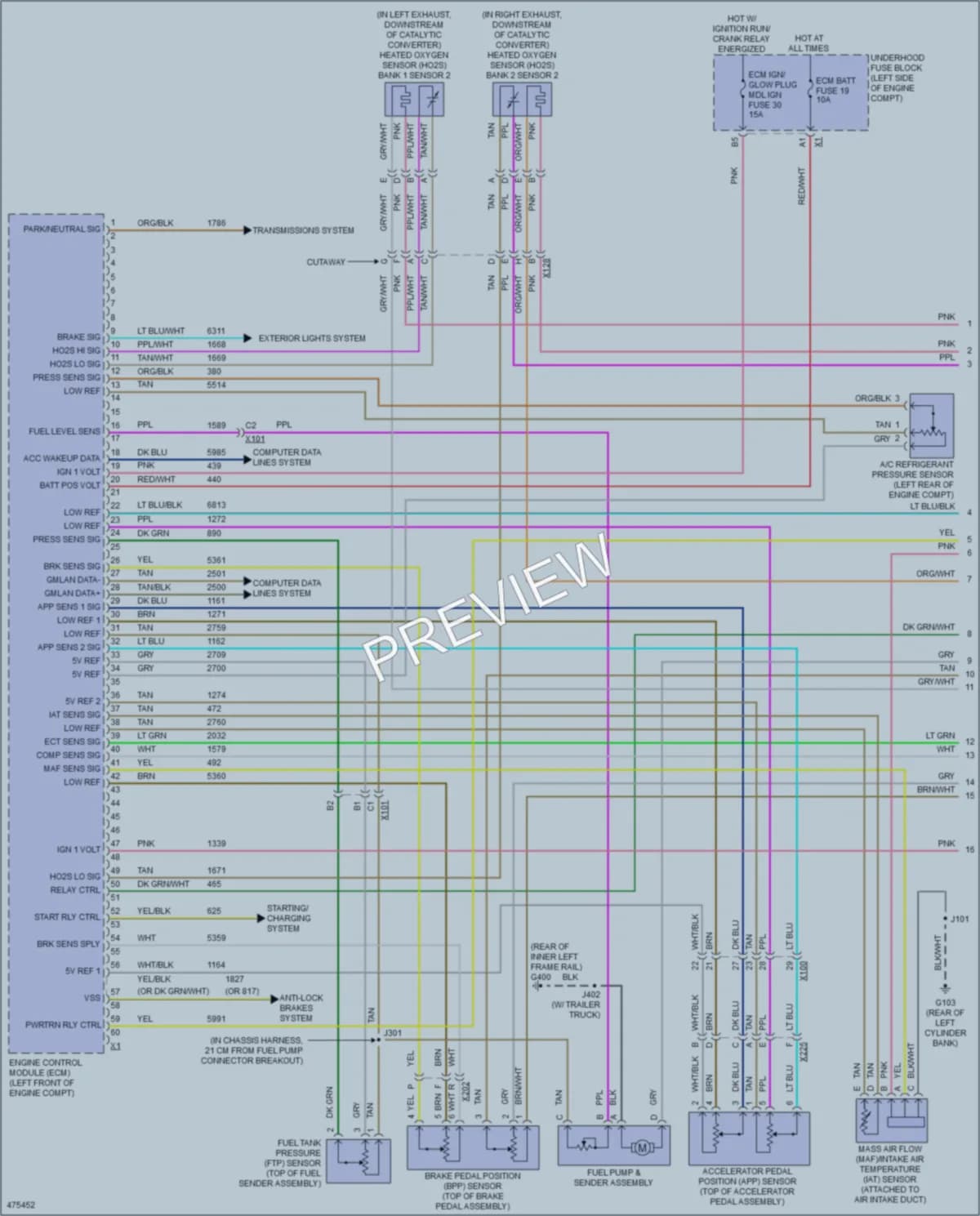2015 Chevrolet 3500Express Engine Performance wiring diagram preview