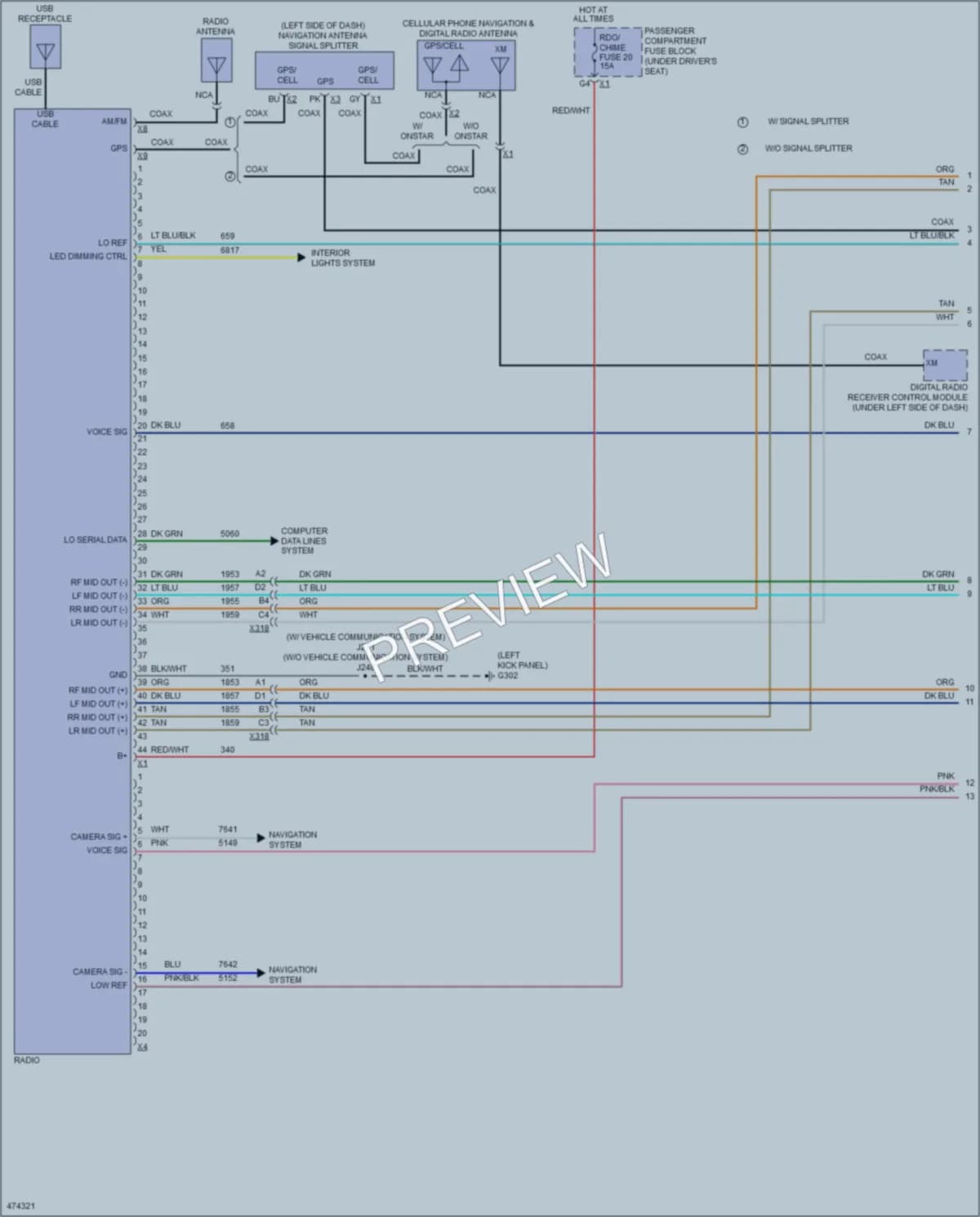 2015 Chevrolet 3500Express Radio wiring diagram preview
