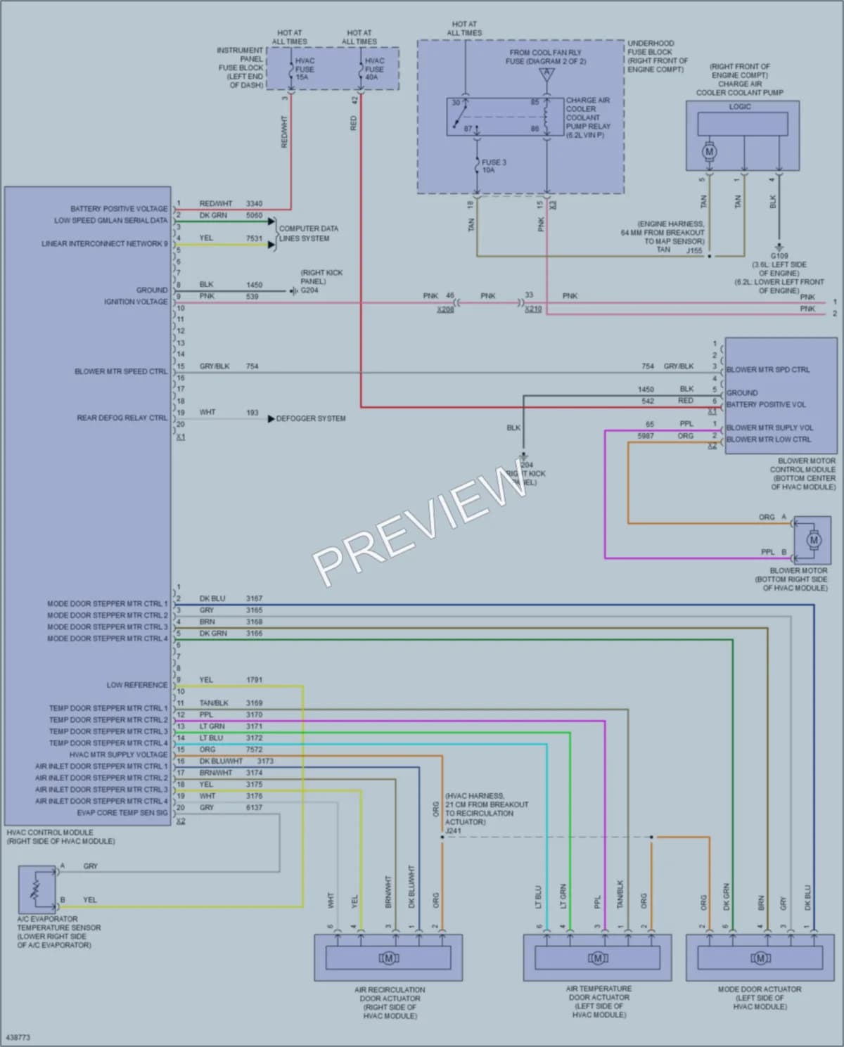 2015 Chevrolet Camaro Air Conditioning wiring diagram preview