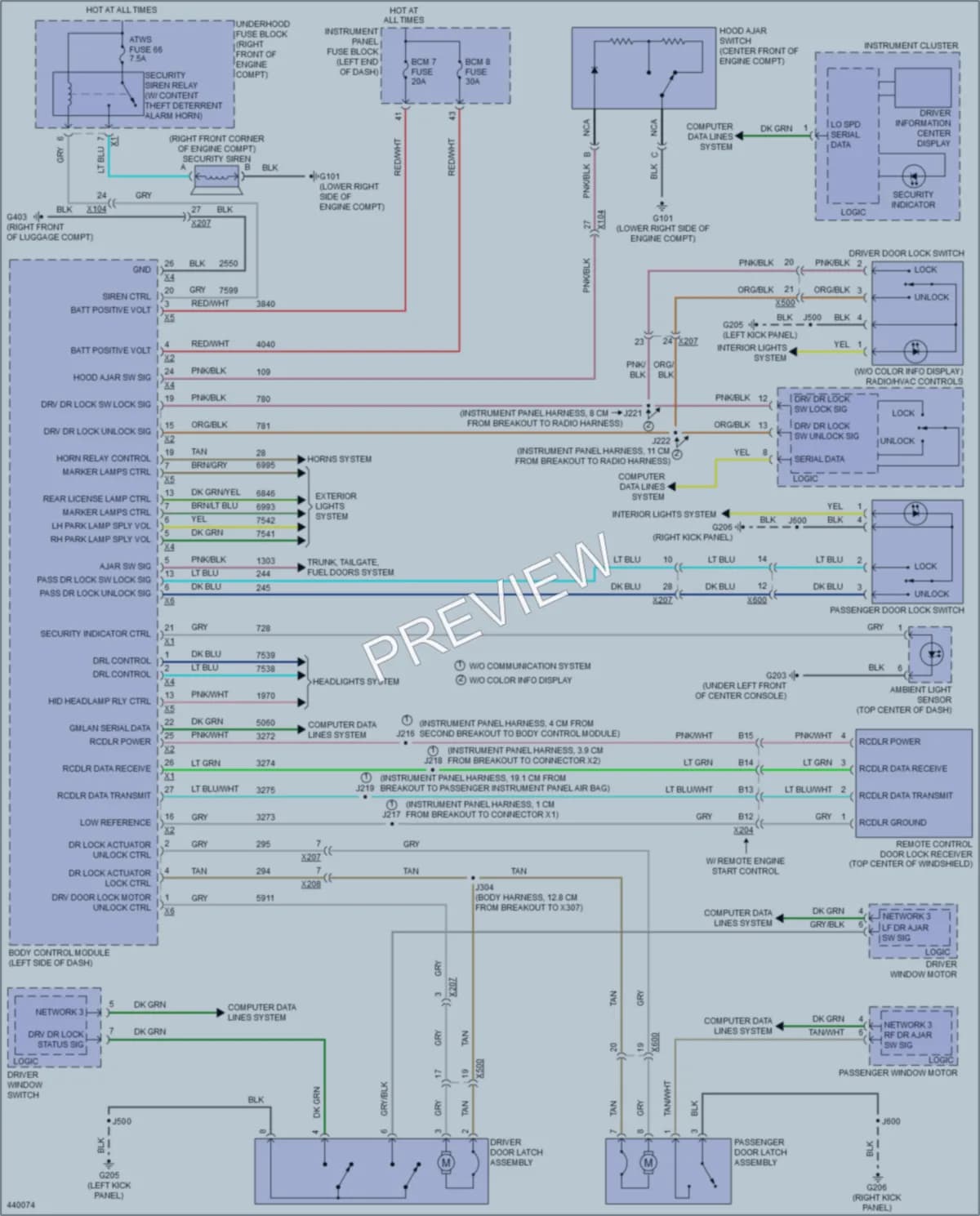 2015 Chevrolet Camaro Power Door Locks wiring diagram preview