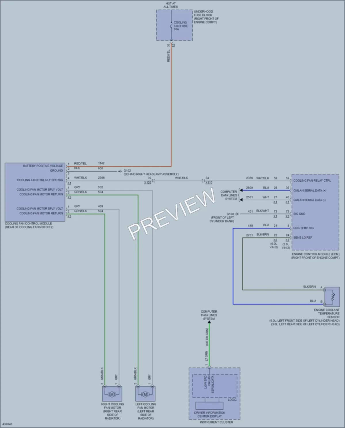 2015 Chevrolet CapricePPV Cooling Fan wiring diagram preview