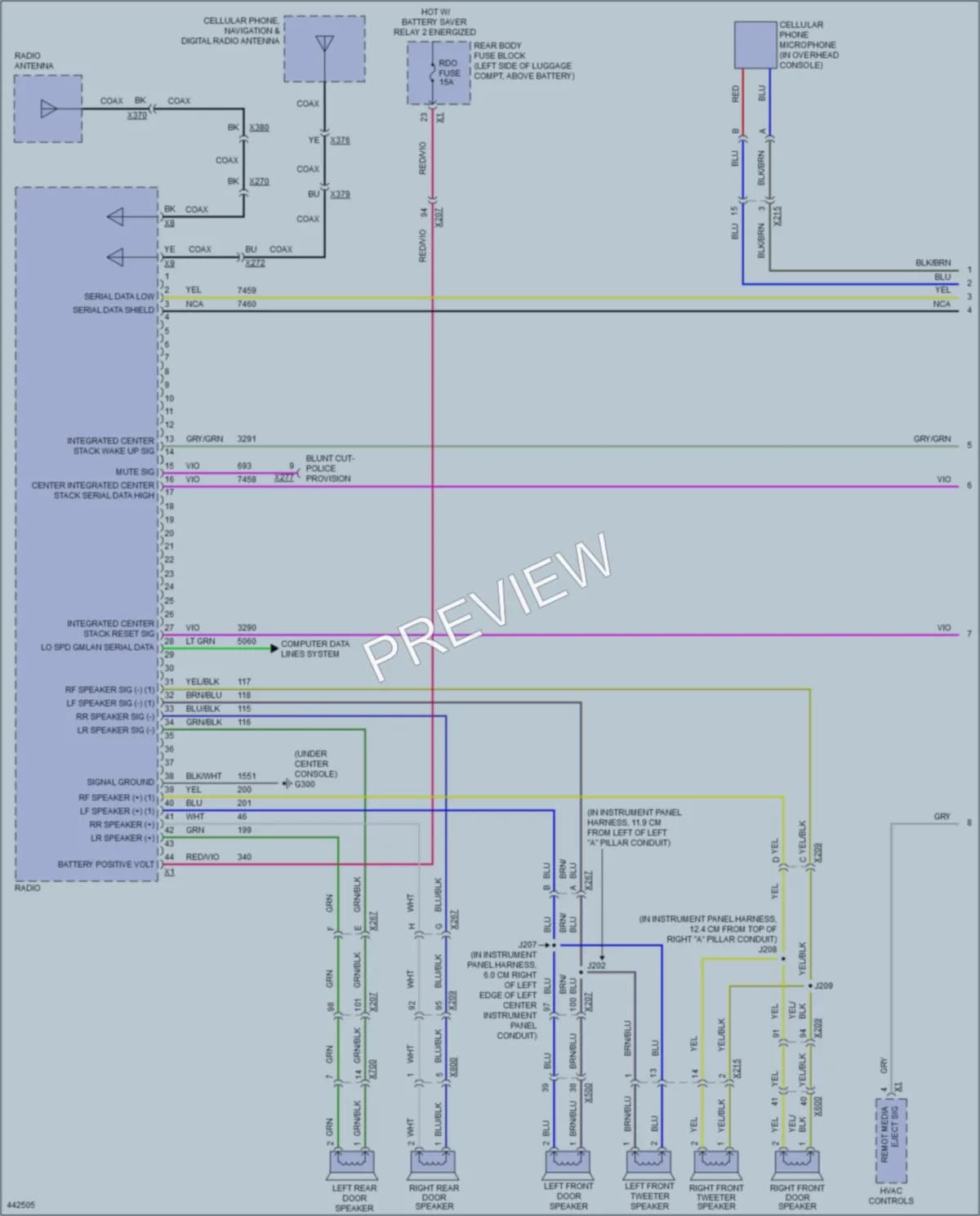 2015 Chevrolet CapricePPV Radio wiring diagram preview