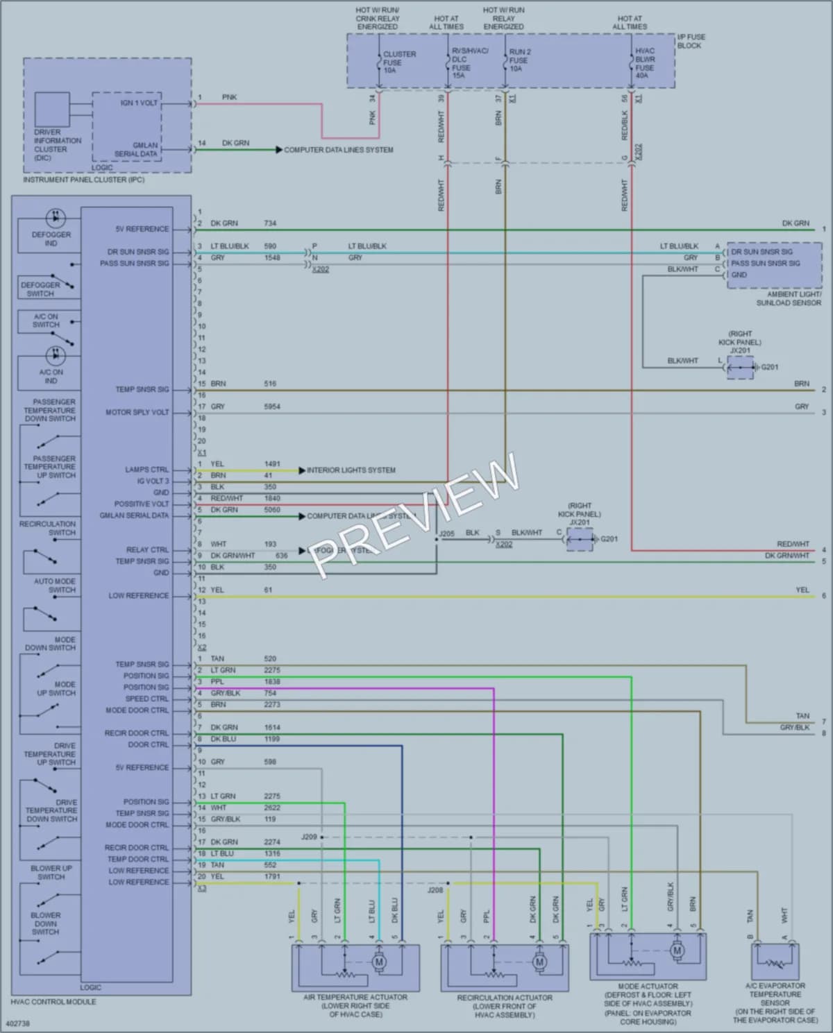 2015 Chevrolet CaptivaSport Air Conditioning wiring diagram preview