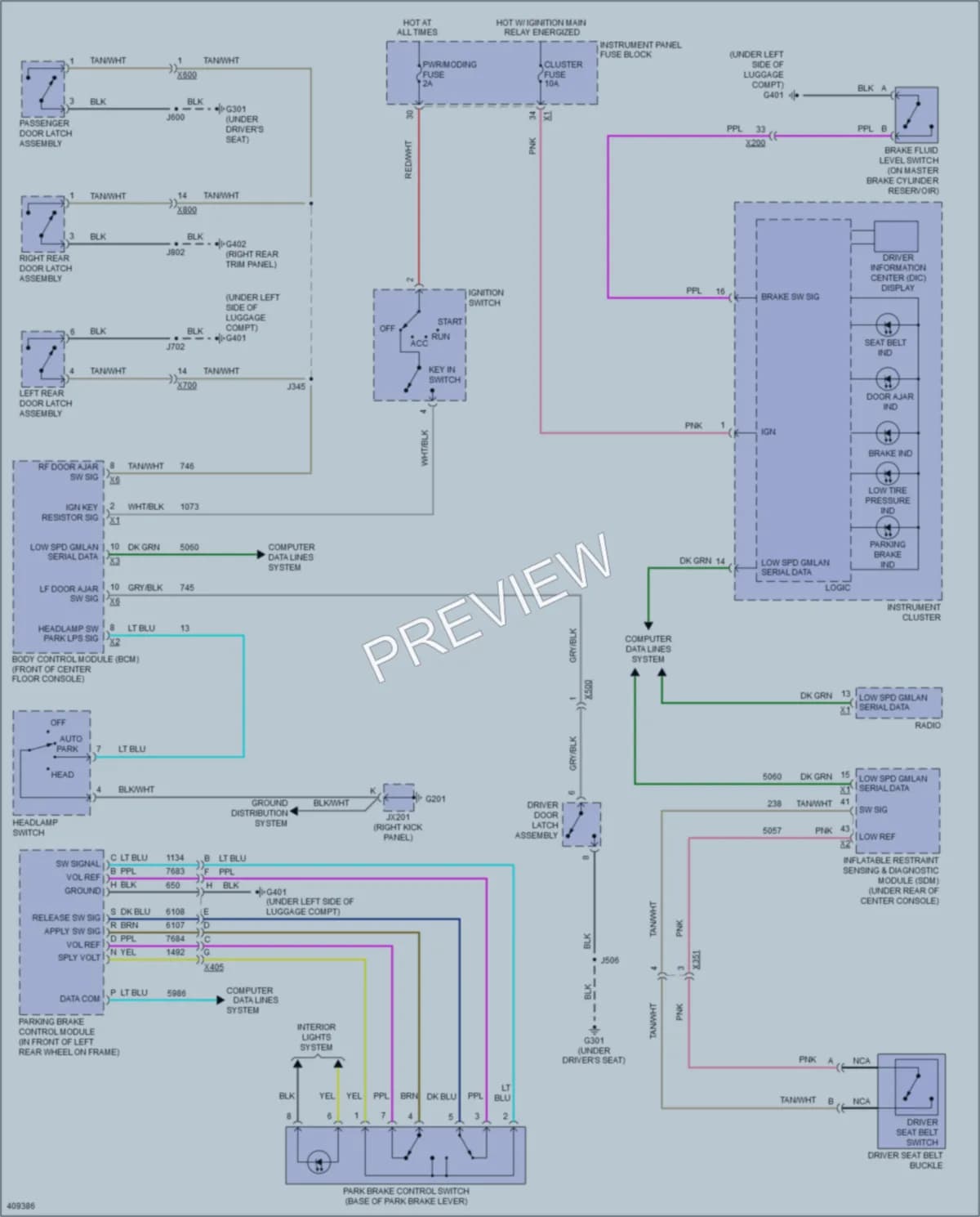 2015 Chevrolet CaptivaSport Warning Systems wiring diagram preview