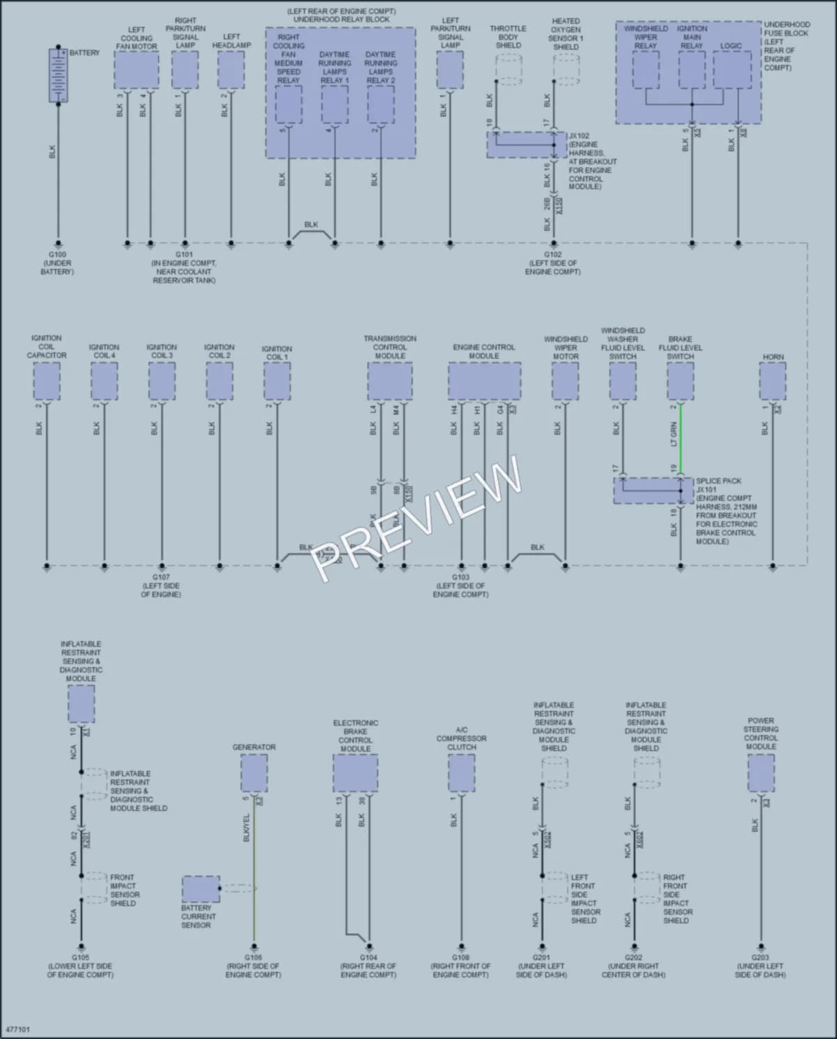 2015 Chevrolet CityExpress Ground Distribution wiring diagram preview
