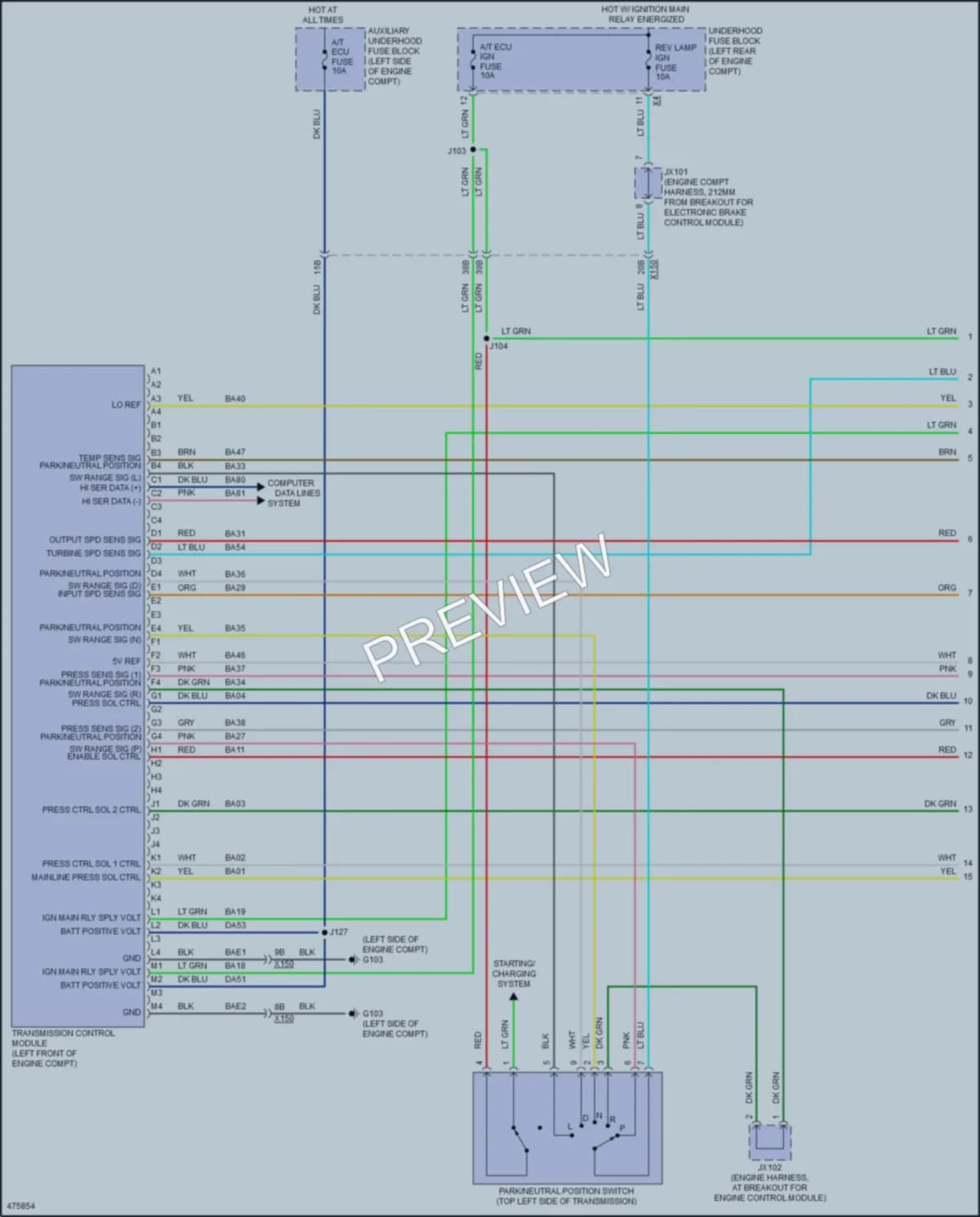 2015 Chevrolet CityExpress Transmission wiring diagram preview